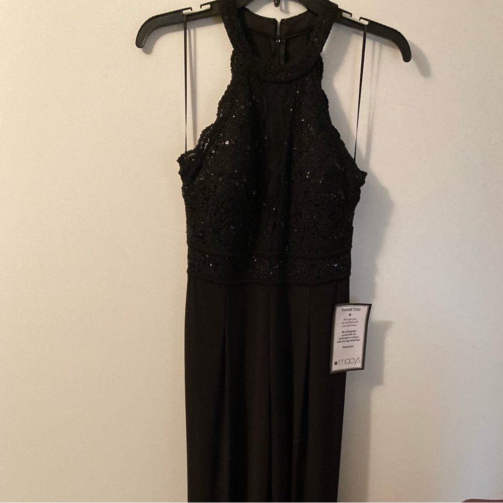 Black scalloped jumpsuit